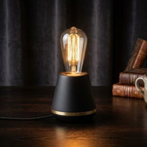 Specilights-design-tafellamp-zwart-goud-met-ring