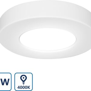 aigostar-ronde-led-opbouwspot-6w-vooraanzicht compacte-plafondlamp-led-6w-4000k-helder-wit ronde-witte-opbouw-plafondspot-aigostar-440-lumen