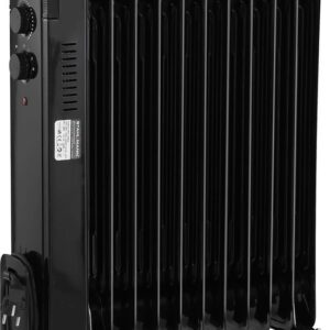STAHLMANN ZR17 zwarte elektrische olieradiator refurbished op wieltjes met thermostaat